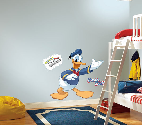 Donald Duck giant wall decal in a children’s room