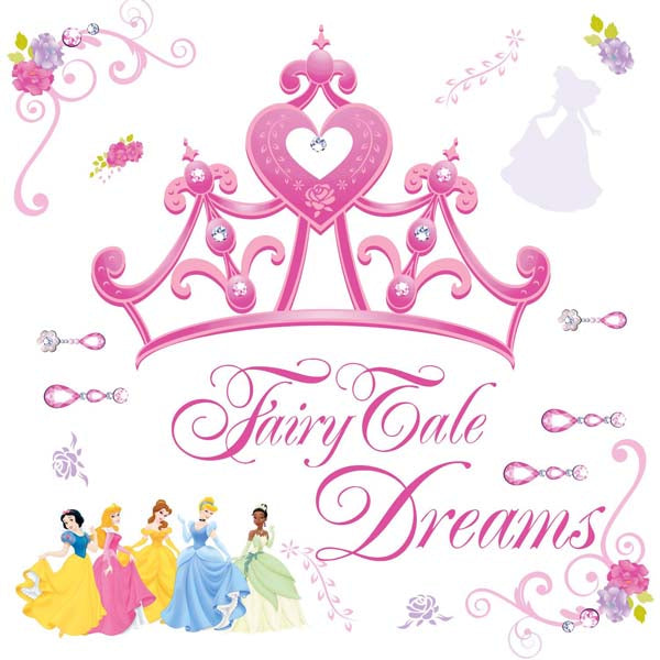 Disney Princess crown giant wall decal