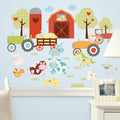 Happy Barnyard wall decals in a nursery