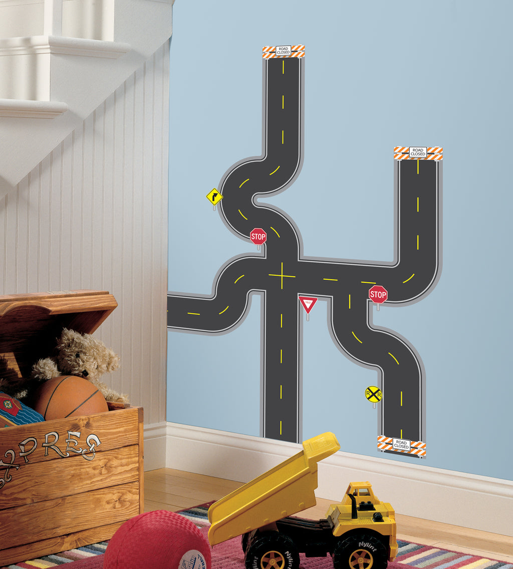 Build a Road wall decals in a children’s room