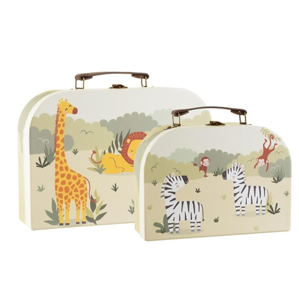 Safari storage suitcases for children