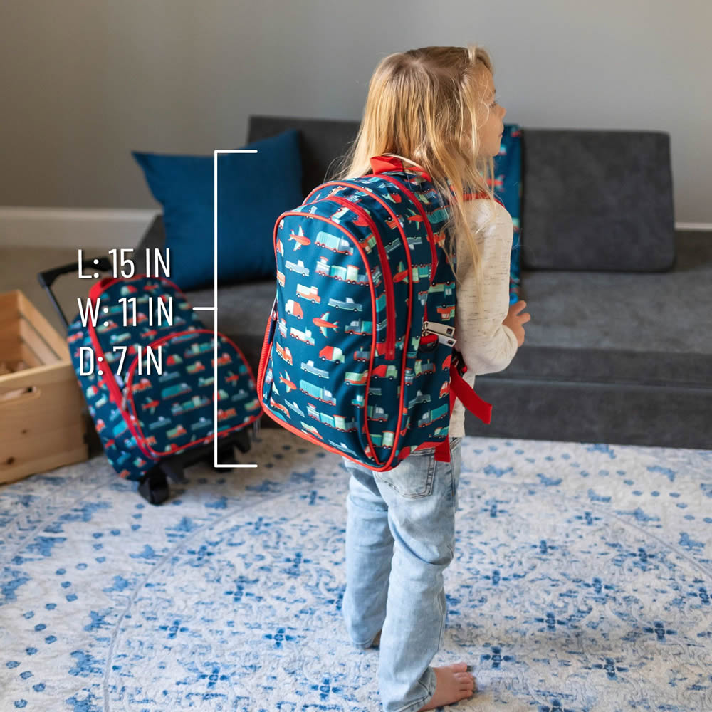 Rear view of a transport children’s backpack