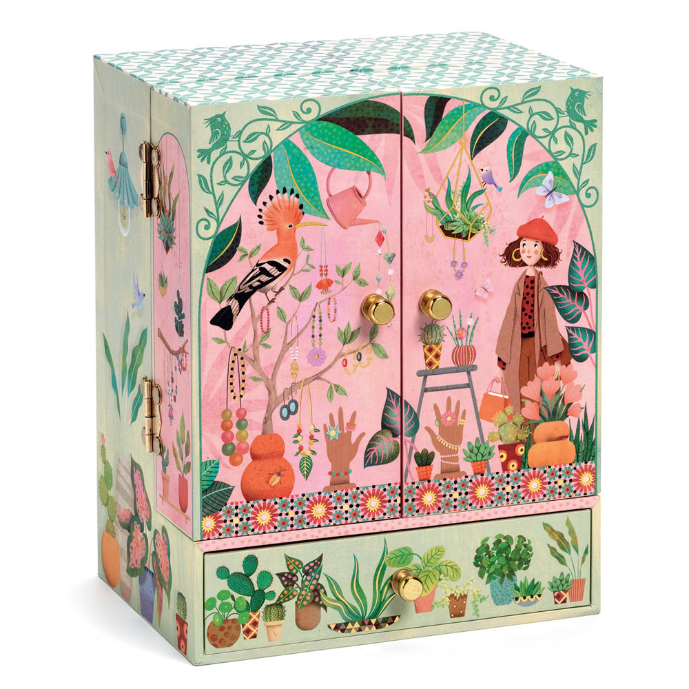 Open Secret Garden musical jewellery box