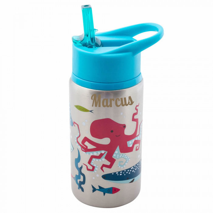 Personalised shark water bottle for children