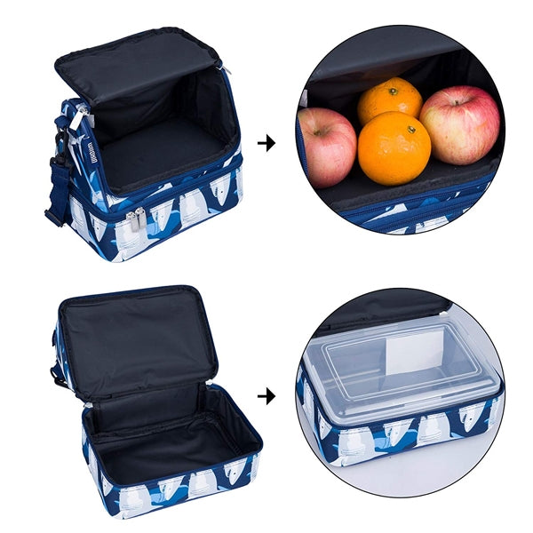 Shark double-decker lunch bag