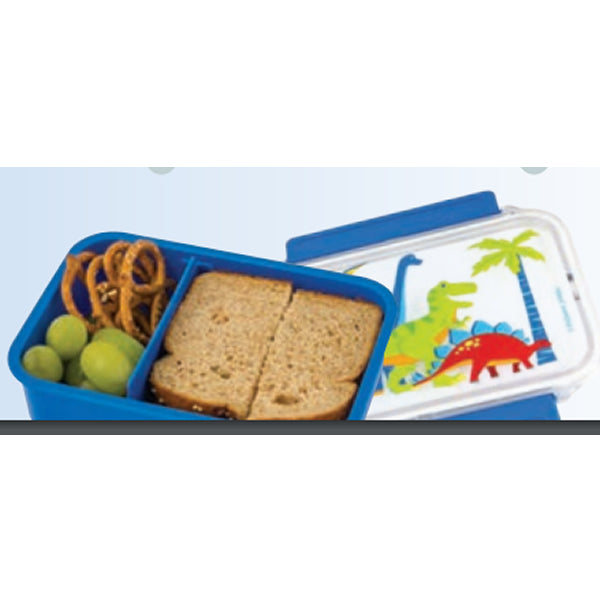 Dinosaur snack boxes filled with food