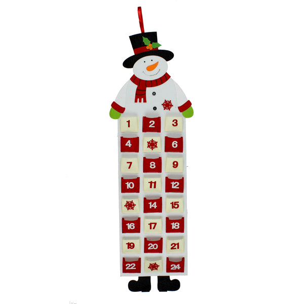 Snowman felt advent calendar