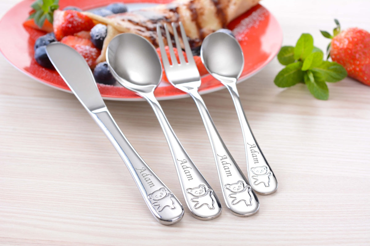 Teddy bear cutlery for children