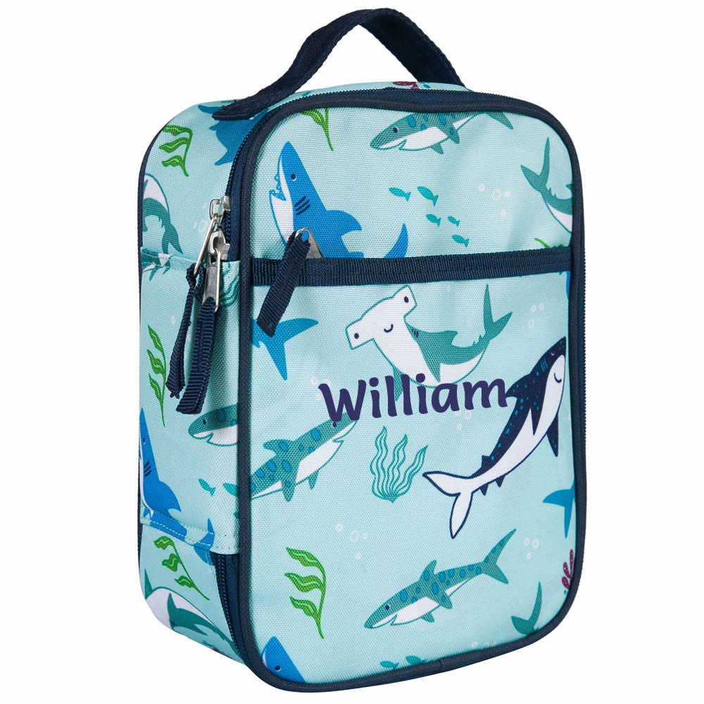 Personalised shark lunch bag for children