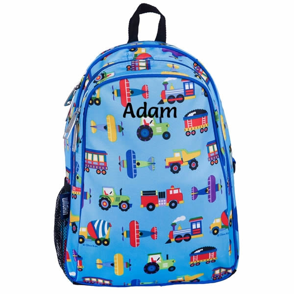 Personalised transport backpack for kids