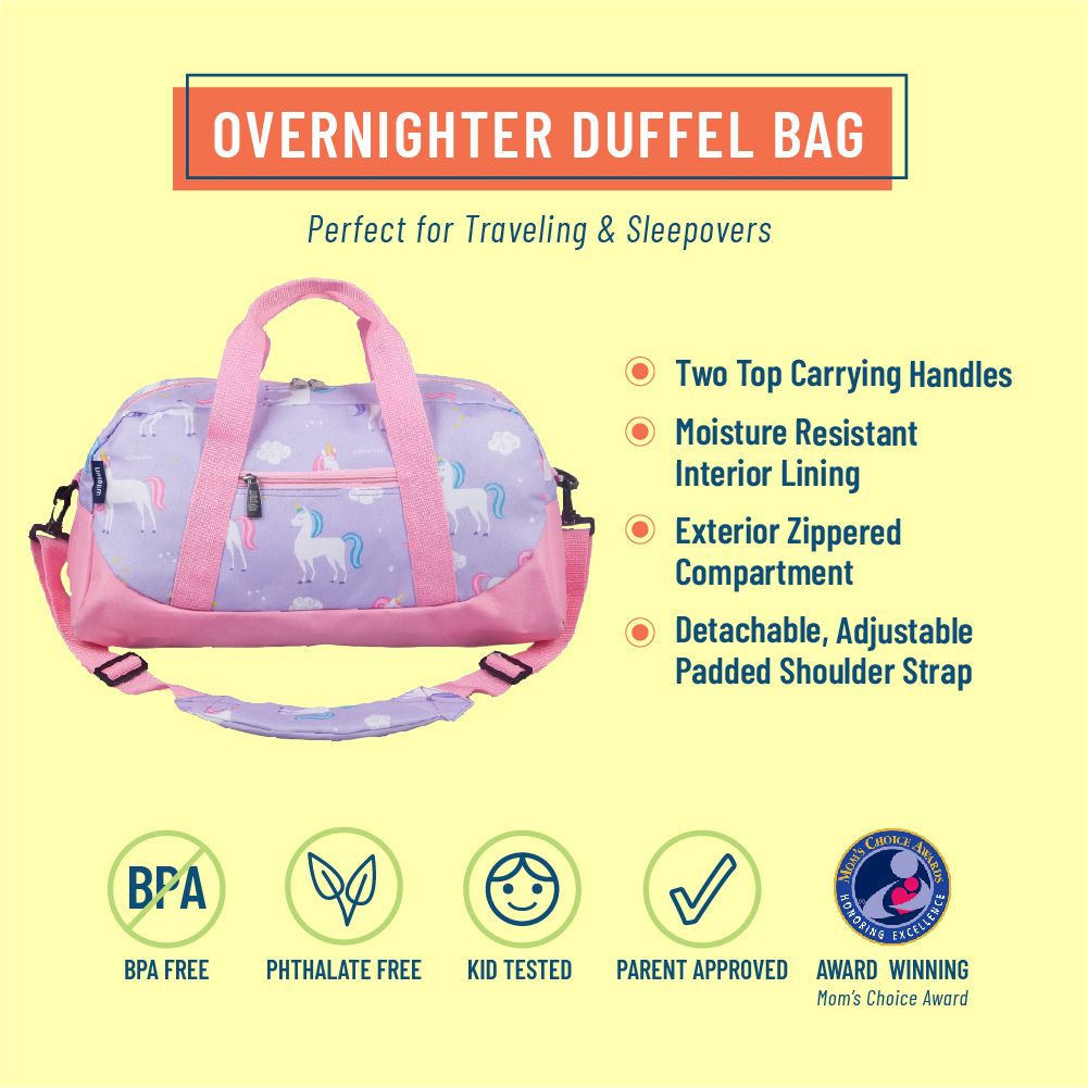 Unicorn duffle bag for girls