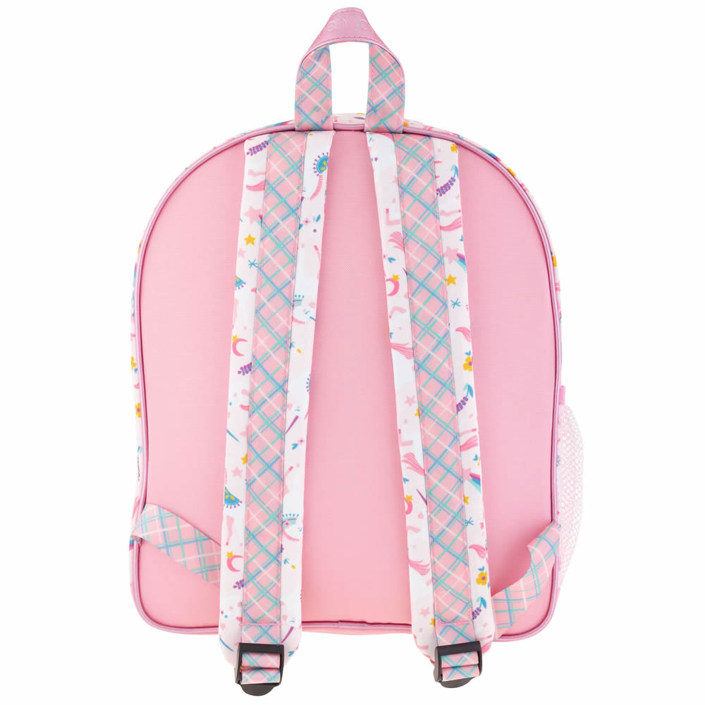 Side view of a unicorn toddler backpack