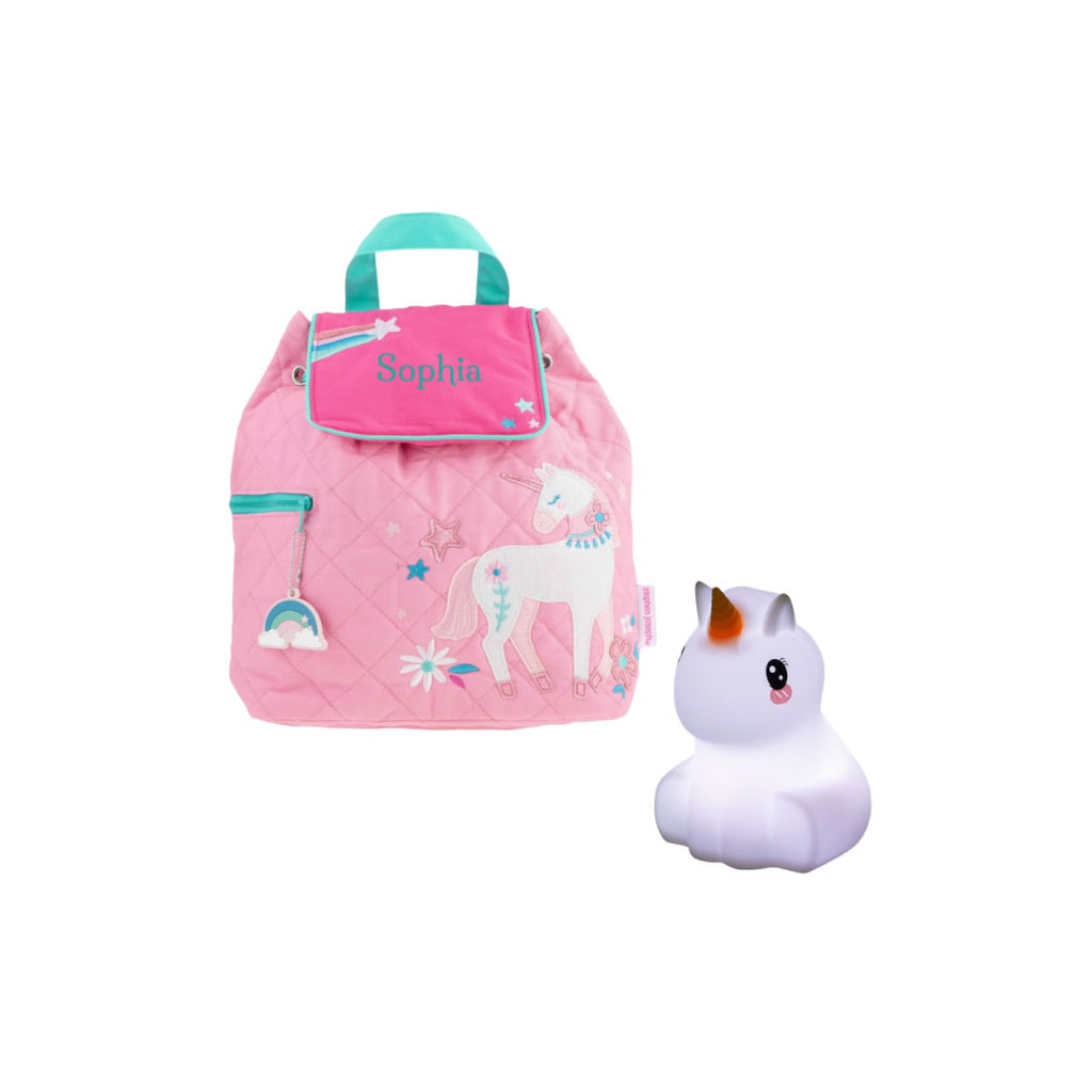 Personalised unicorn backpack night light
